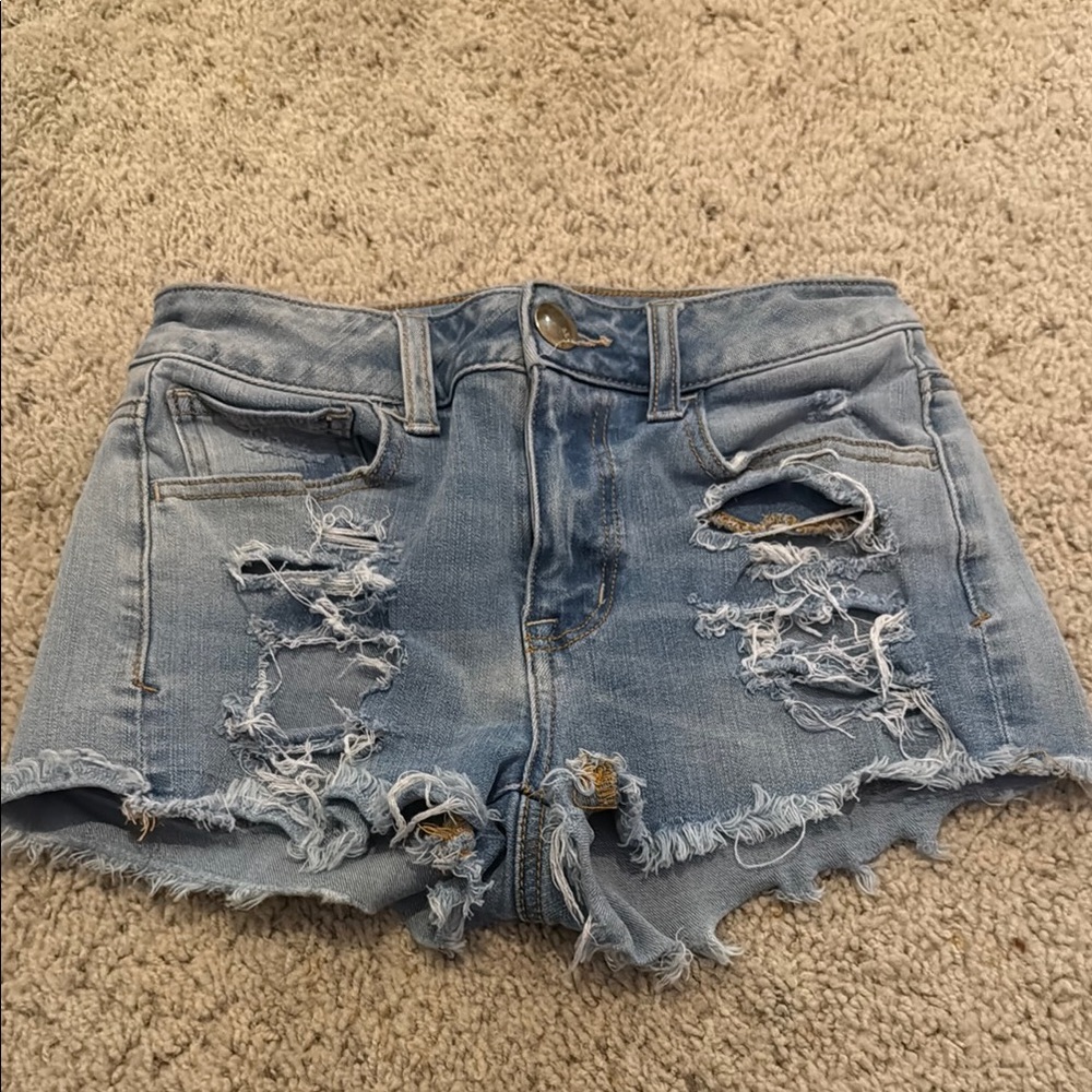 Distressed Denim Women Shorts